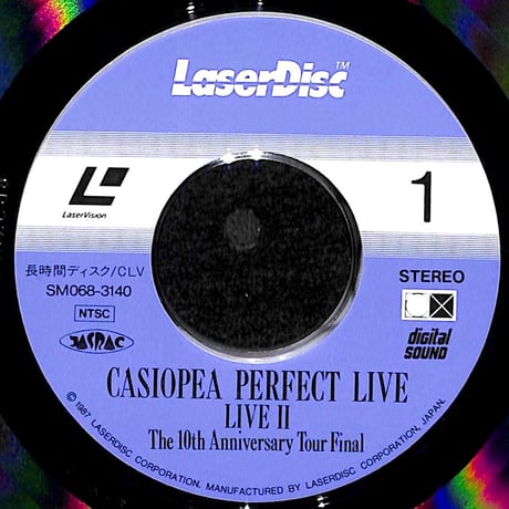 カシオペア / Casiopea Perfect Live LiveⅡ The 10th Anniversary Tour Final [1987年][SM068-3140](Laser Disc)