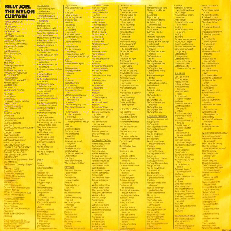 ビリー・ジョエル / ナイロン・カーテン [※国内盤,品番:25AP 2400］(LP