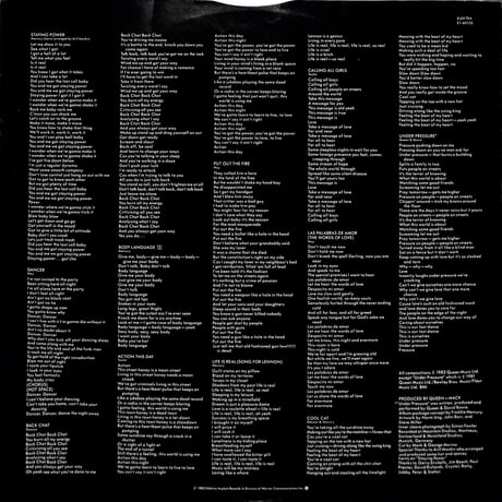クイーン / ホット・スペース [※国内盤,品番:P-11204］(LPレコード)
