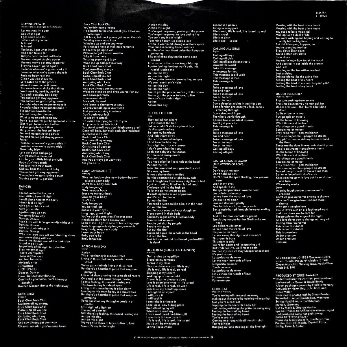 クイーン / ホット・スペース [※国内盤,品番:P-11204］(LPレコード