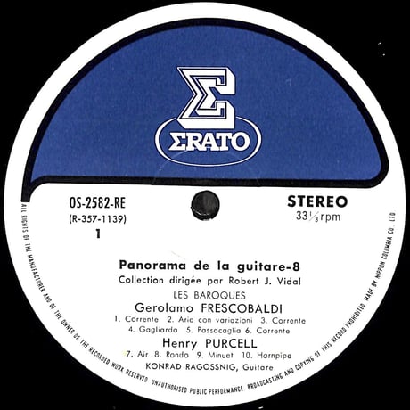 コンラッド・ラゴスニック / Les Baroques Pour La Guitare［※国内盤,品番:OS-2582-RE］(LPレコード)