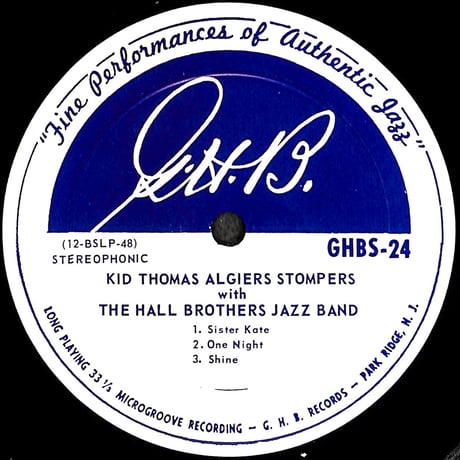 Kid Thomas And The Algiers Stompers + The Hall Brothers Jazz Band [※輸入盤,生産国:US,品番:GHB-24］(LPレコード)