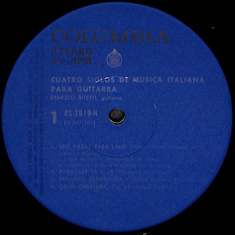 エルネスト・ビテッティ / イタリア･ギター名曲集 [※国内盤,品番:OS-2819-H］(LPレコード)