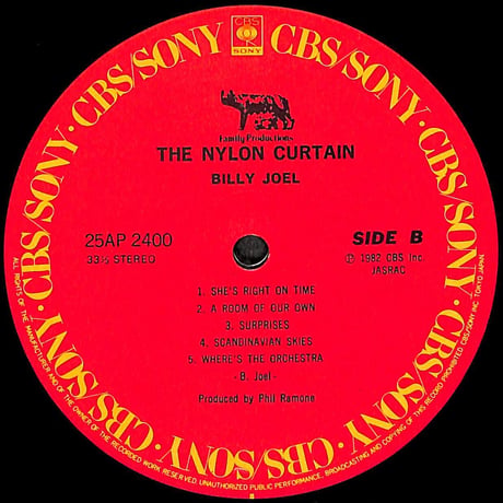 ビリー・ジョエル / ナイロン・カーテン [※国内盤,品番:25AP 2400］(LPレコード)