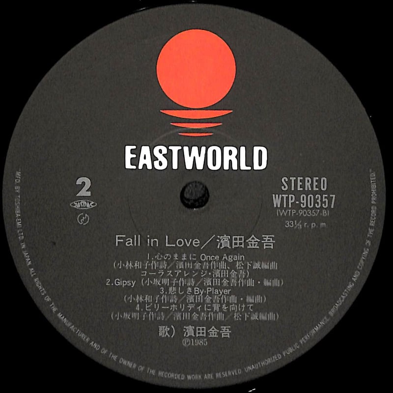 濱田金吾 / フォール・イン・ラヴ［※国内盤,品番:WTP-90357］(LP