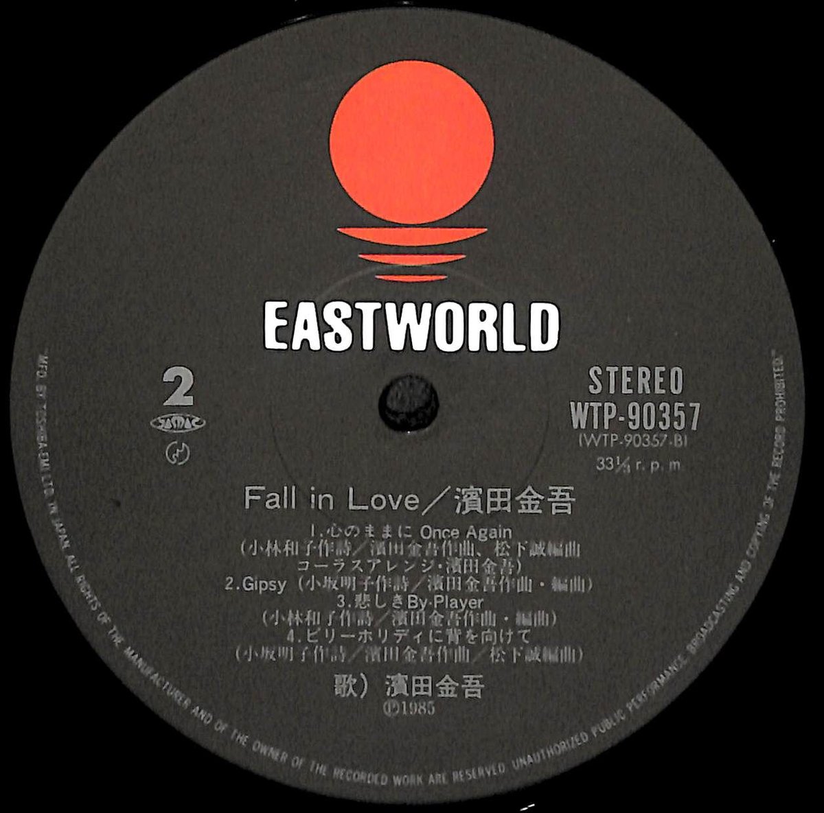 濱田金吾 / フォール・イン・ラヴ［※国内盤,品番:WTP-90357］(LP