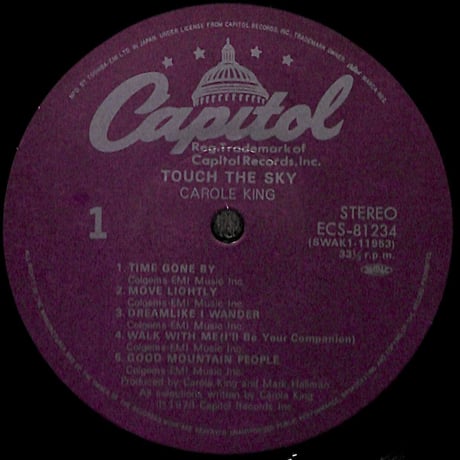キャロル・キング / Touch The Sky [※国内盤,品番:ECS-81234］(LPレコード)