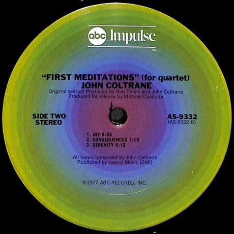 ジョン・コルトレーン / First Meditations (For Quartet) [※輸入盤,生産国:US,品番:AS-9332］(LPレコード)