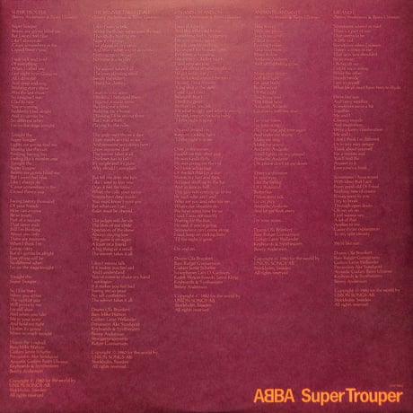 ABBA / スーパー・トゥルーパー [※国内盤,品番:DSP-8004］(LPレコード)