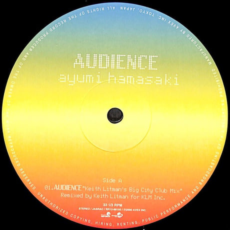 浜崎あゆみ / Audience [※国内盤,品番:RR12-88193］(LPレコード)