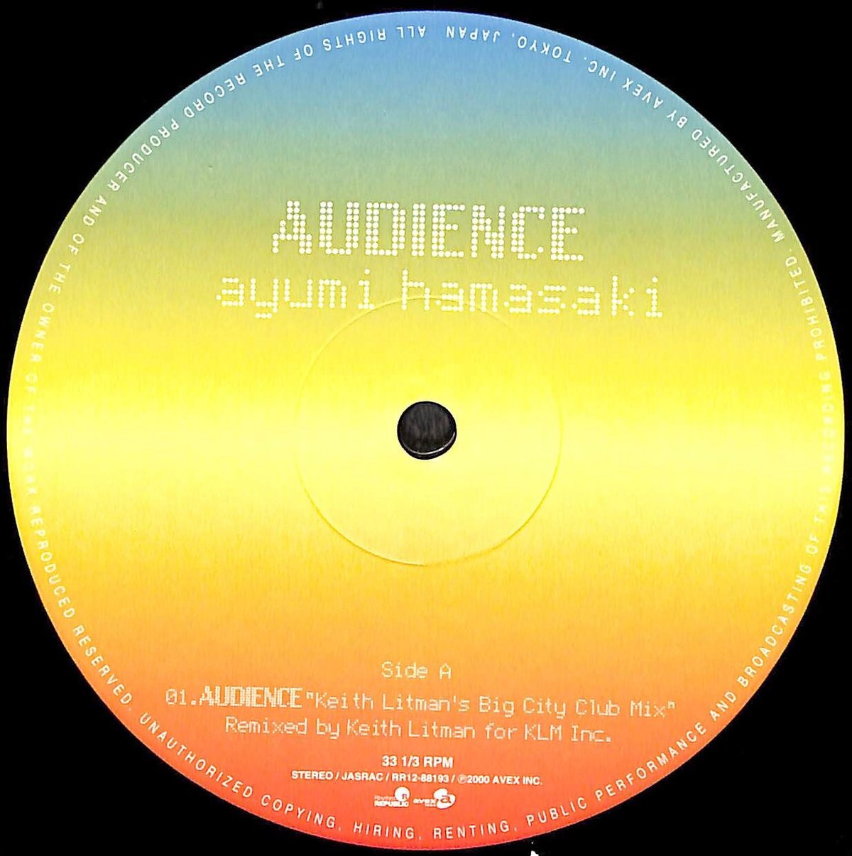 浜崎あゆみ 未使用 AUDIENCE レコード LP 入手困難 [Analog] 浜崎あゆみ / Audience [※国内盤,品番:RR12-88193］(LPレコード