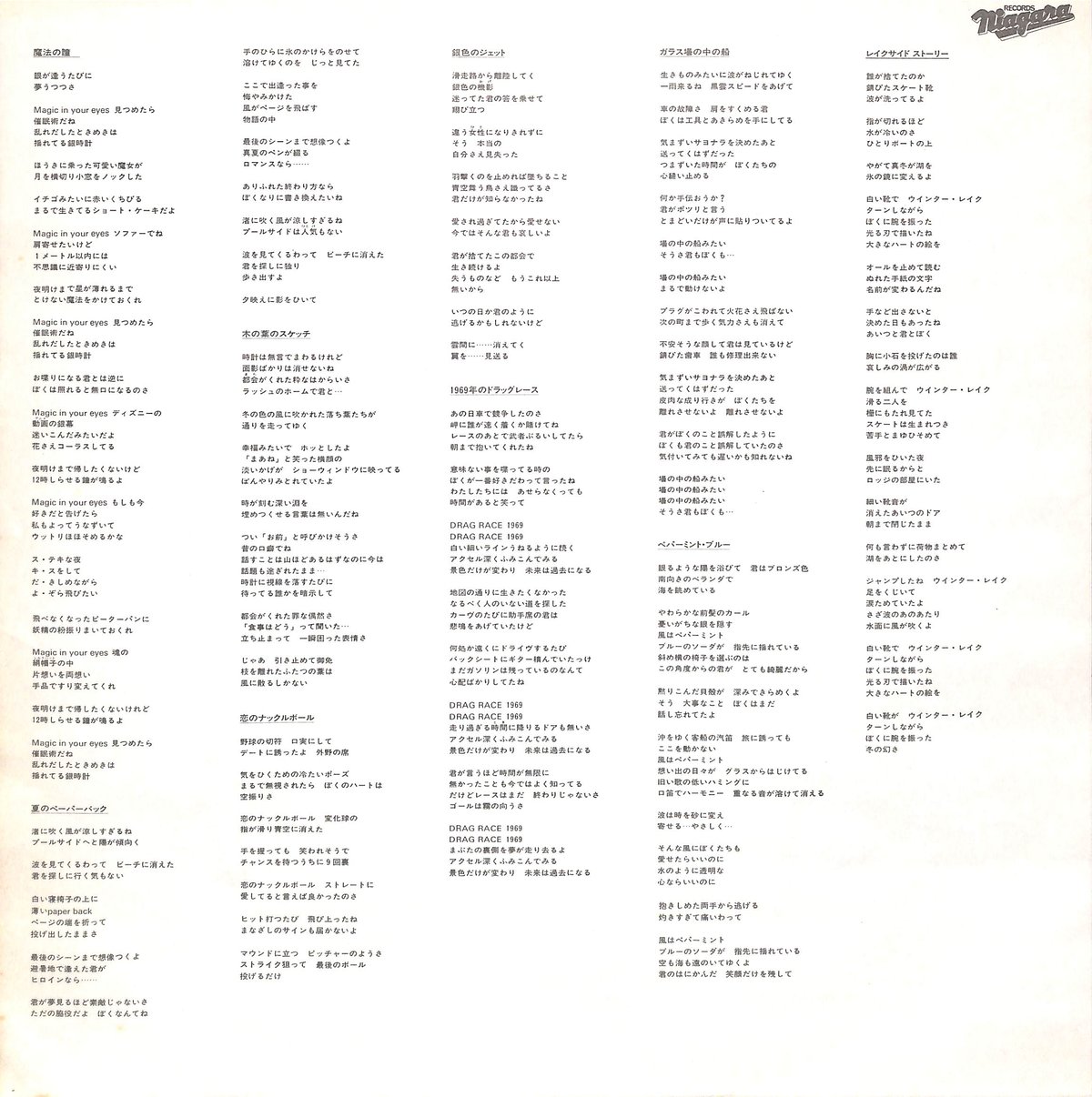 大滝詠一 / Each Time [※国内盤,品番:28AH 1555］(LPレコード) | 