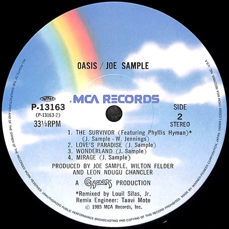 ジョー・サンプル / オアシス [※国内盤,品番:P-13163］(LPレコード)