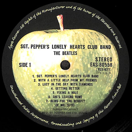 ザ・ビートルズ / サージェント・ペパーズ ロンリー･ハーツ･クラブ･バンド [※国内盤,品番:EAS-80558］(LPレコード)