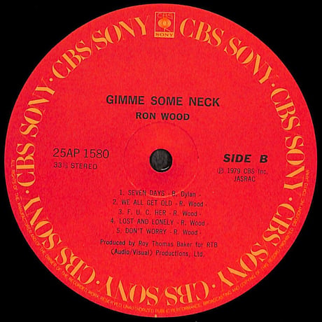 ロン・ウッド / Gimme Some Neck [※国内盤,品番:25AP-1580］(LPレコード)