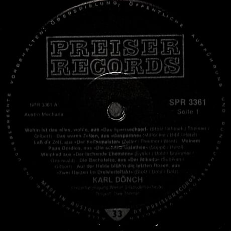 カール・デンヒ / Wohin Ist Das Alles, Wohin [※輸入盤,生産国:Austria,品番:SPR 3361］(LPレコード)