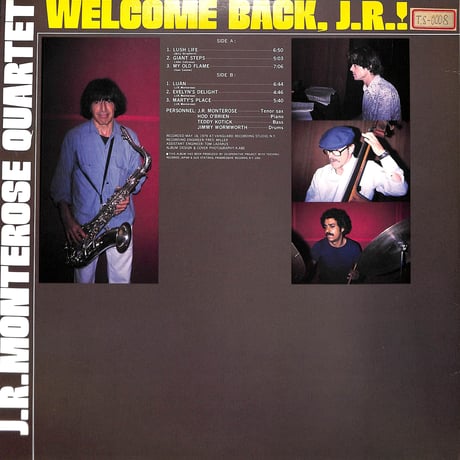 J.R.モントローズ・カルテット / Welcome Back,J.R.!［※国内盤,品番:KUX-136-G］(LPレコード)