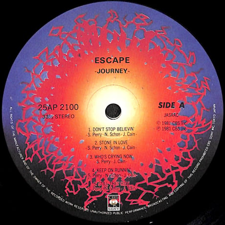 ジャーニー / エスケイプ [※国内盤,品番:25AP 2100］(LPレコード)