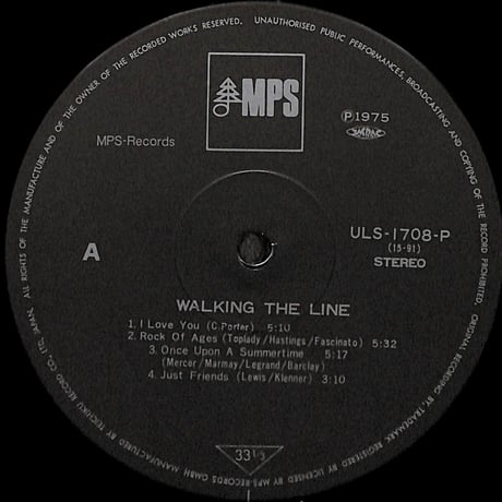オスカー・ピーターソン / ウォーキング・ザ・ライン [※国内盤,品番:ULS-1708-P］(LPレコード)