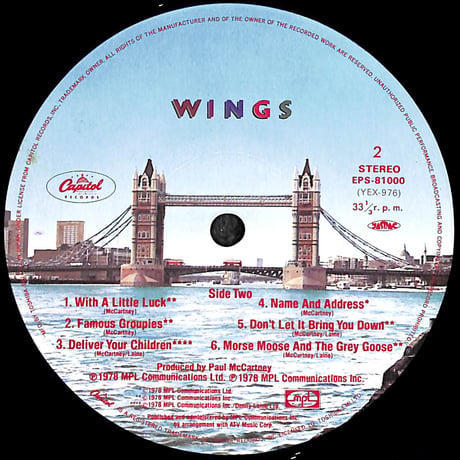ポール・マッカートニー&ウイングス / London Town [※国内盤,品番:EPS-81000］[特大ポスター付き](LPレコード)