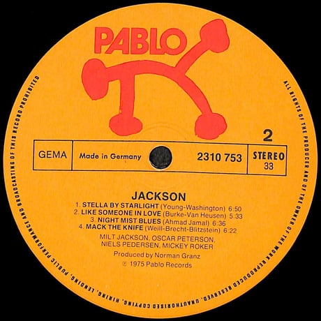 ミルト・ジャクソン / The Milt Jackson Big 4 At The Montreux Jazz Festival 1975［※Germany盤,品番:2310 753］(LPレコード)