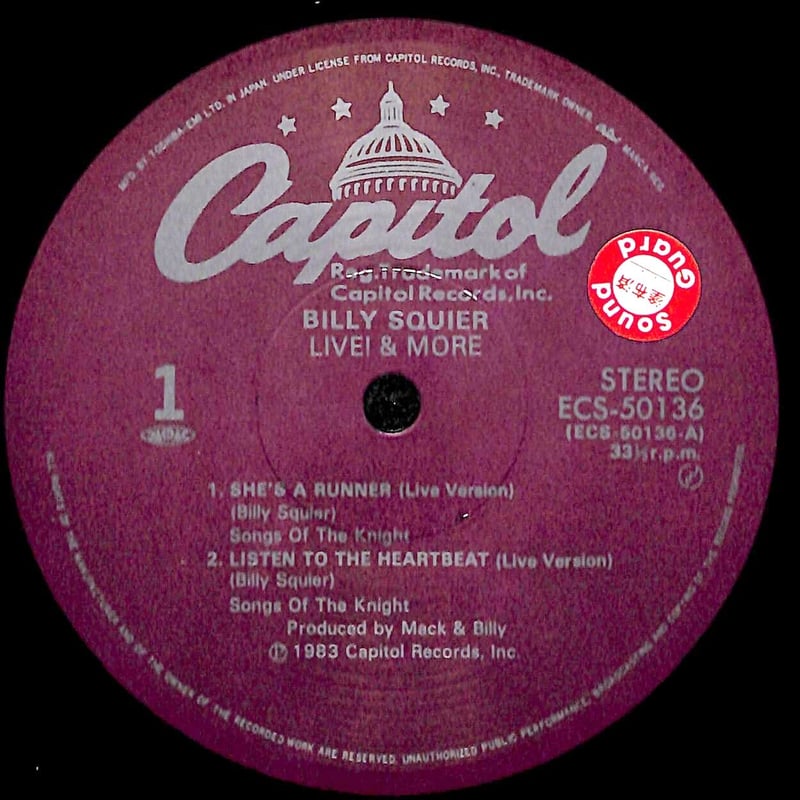 ビリー・スクワイア / ライヴ!&モア ［※国内盤,品番:ECS-50136］(LP