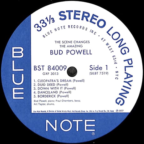 ジ・アメイジング・バド・パウエル / ザ・シーン・チェンジズ [※国内盤,品番:BST 84009］(LPレコード)