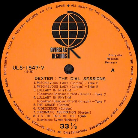 デクスター・ゴードン / The Dial Sessions [※国内盤,品番:ULS-1547-V］(LPレコード)