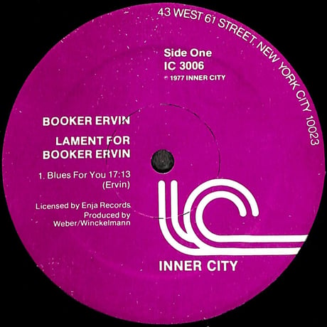 ブッカー・アーヴィン / Lament For Booker Ervin [※輸入盤,生産国:US,品番:IC 3006］(LPレコード)