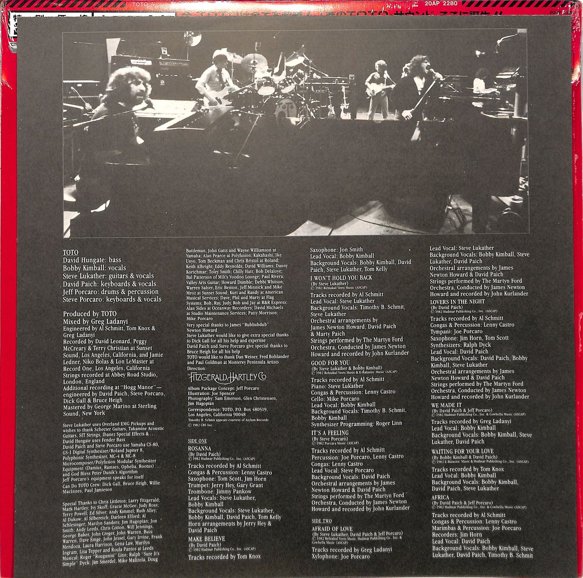TOTO (Tso-la'tion) サイン入り LPレコード TOTO (Tso-la'tion) サイン入り LPレコード Toto Tso-La'Tion