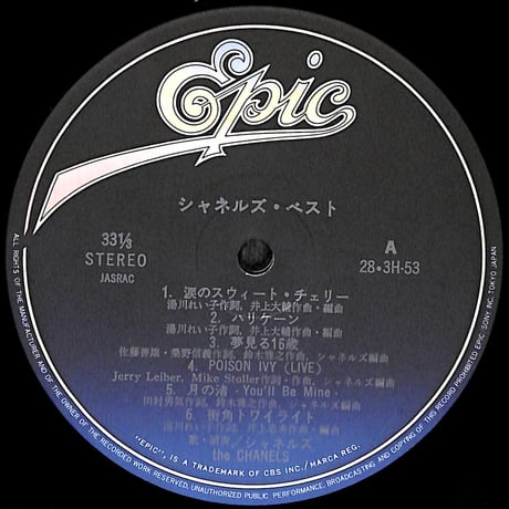 シャネルズ / シャネルズ･ベスト [※国内盤,品番:28.3H-53］(LPレコード)
