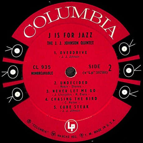The J.J. Johnson Quintet / J Is For Jazz [※輸入盤,生産国:US,品番:CL 935］(LPレコード)