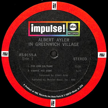 アルバート・アイラー / In Greenwich Village [※輸入盤,生産国:US,品番:A-9155］(LPレコード)