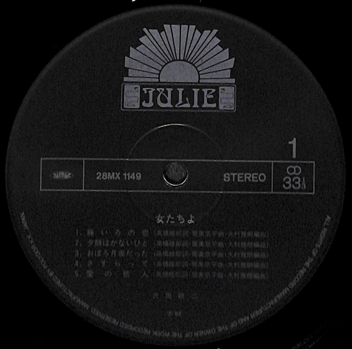 沢田研二 / 女たちよ [※国内盤,品番:28MX 1149］(LPレコード) | Books
