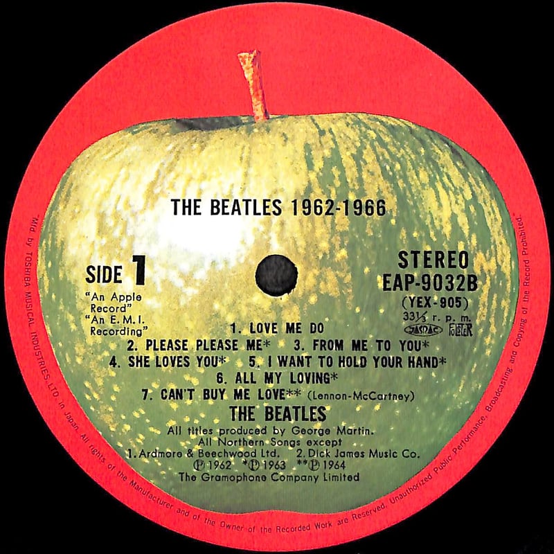 ザ・ビートルズ / 1962-1966 [※国内盤,品番:EAP-9032B,2枚組］[ポスタ