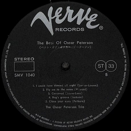 オスカー・ピーターソン / ベスト・オブ・オスカー・ピーターソン [※国内盤,品番:SMV-1040］(LPレコード)