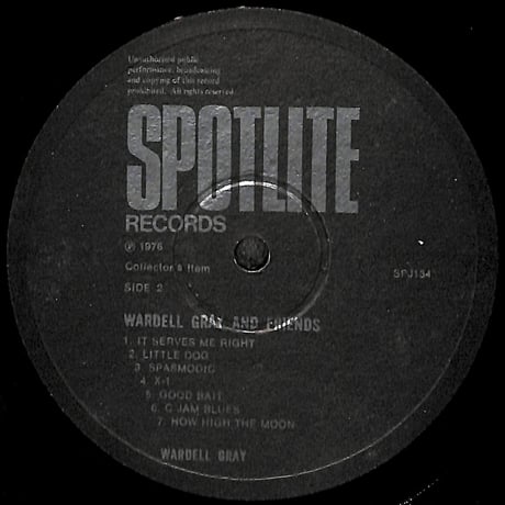 ワーデル・グレイ,スタン・ハッセルガード / Wardell Gray Stan Hasselgard [※輸入盤,生産国:UK,品番:SPJ134］(LPレコード)