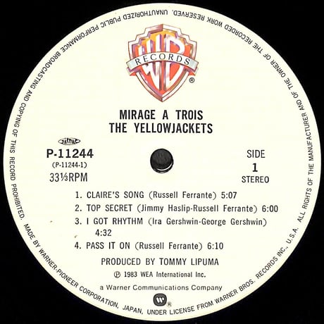 イエロージャケッツ / マリブの旋風 [※国内盤,品番:P-11244］(LPレコード)