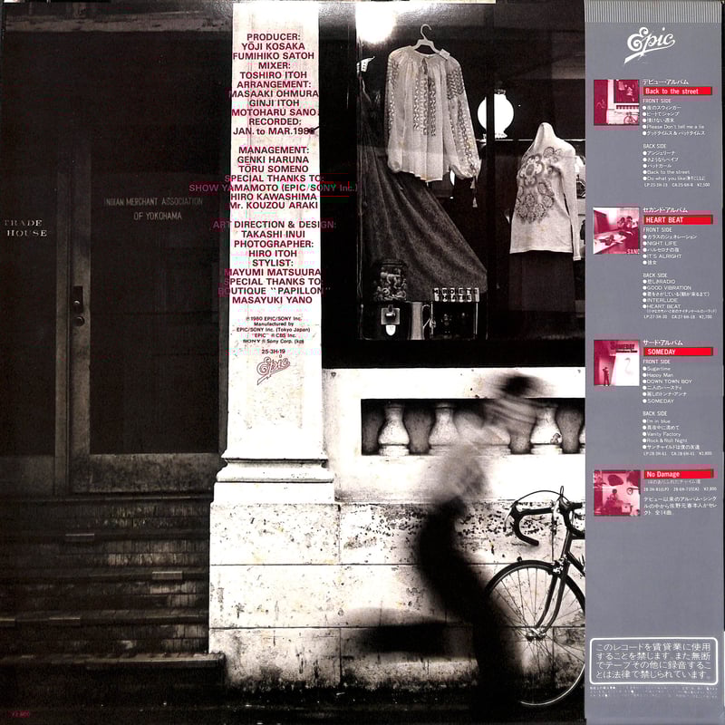 佐野元春 / Back To The Street [※国内盤,品番:25・3H-19］(LP