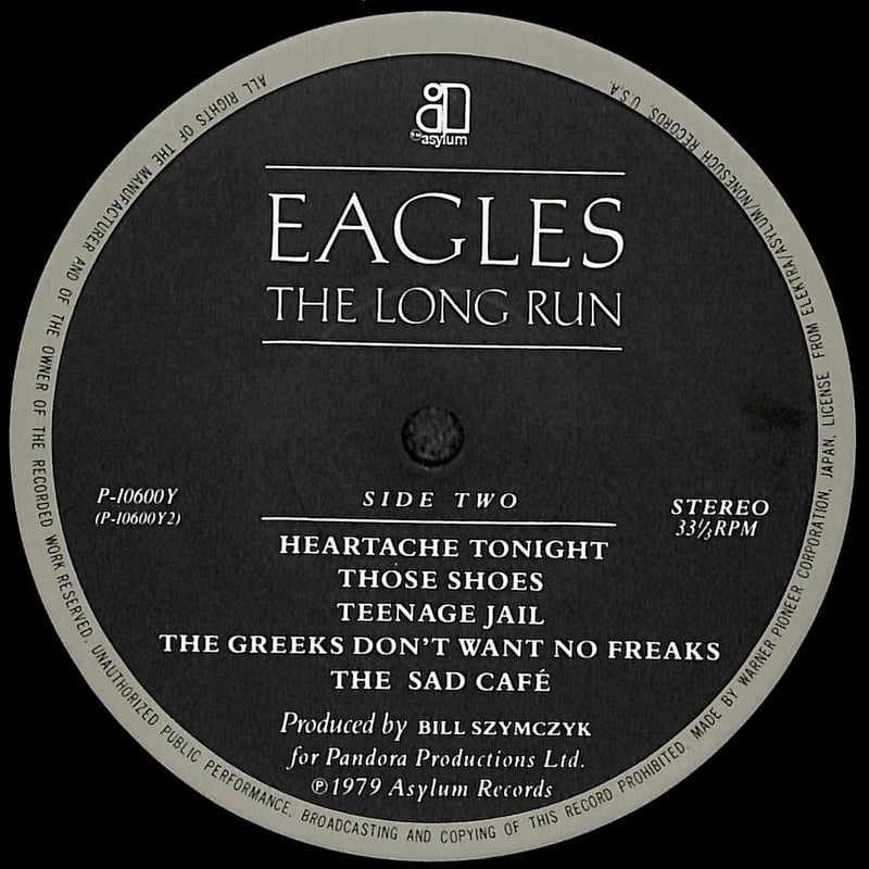 Eagles LPレコードセット イーグルス / Eagles Live [※国内盤,品番:BB 705,2枚組］(LP