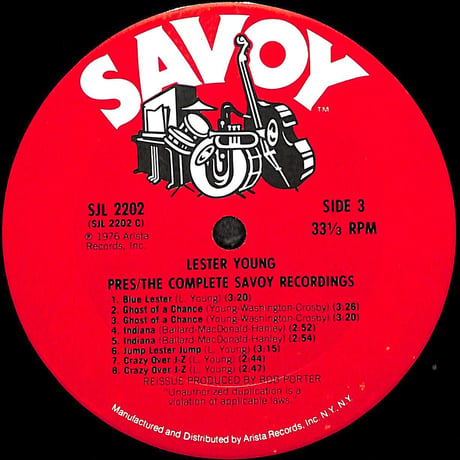 レスター・ヤング / Pres/The Complete Savoy Recordings［※輸入盤,生産国:US,品番:SJL 2202,2枚組］(LPレコード)