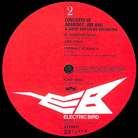 ジム・ホール&デヴィッド・マシューズ・オーケストラ / Concierto De Aranjuez［※国内盤,品番:K28P-6066］(LPレコード)