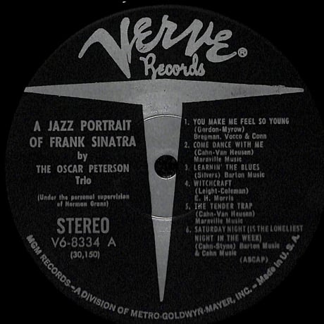 ザ・オスカー・ピーターソン・トリオ / A Jazz Portrait Of Frank Sinatra［※輸入盤,生産国:US,品番:V6-8334］(LPレコード)