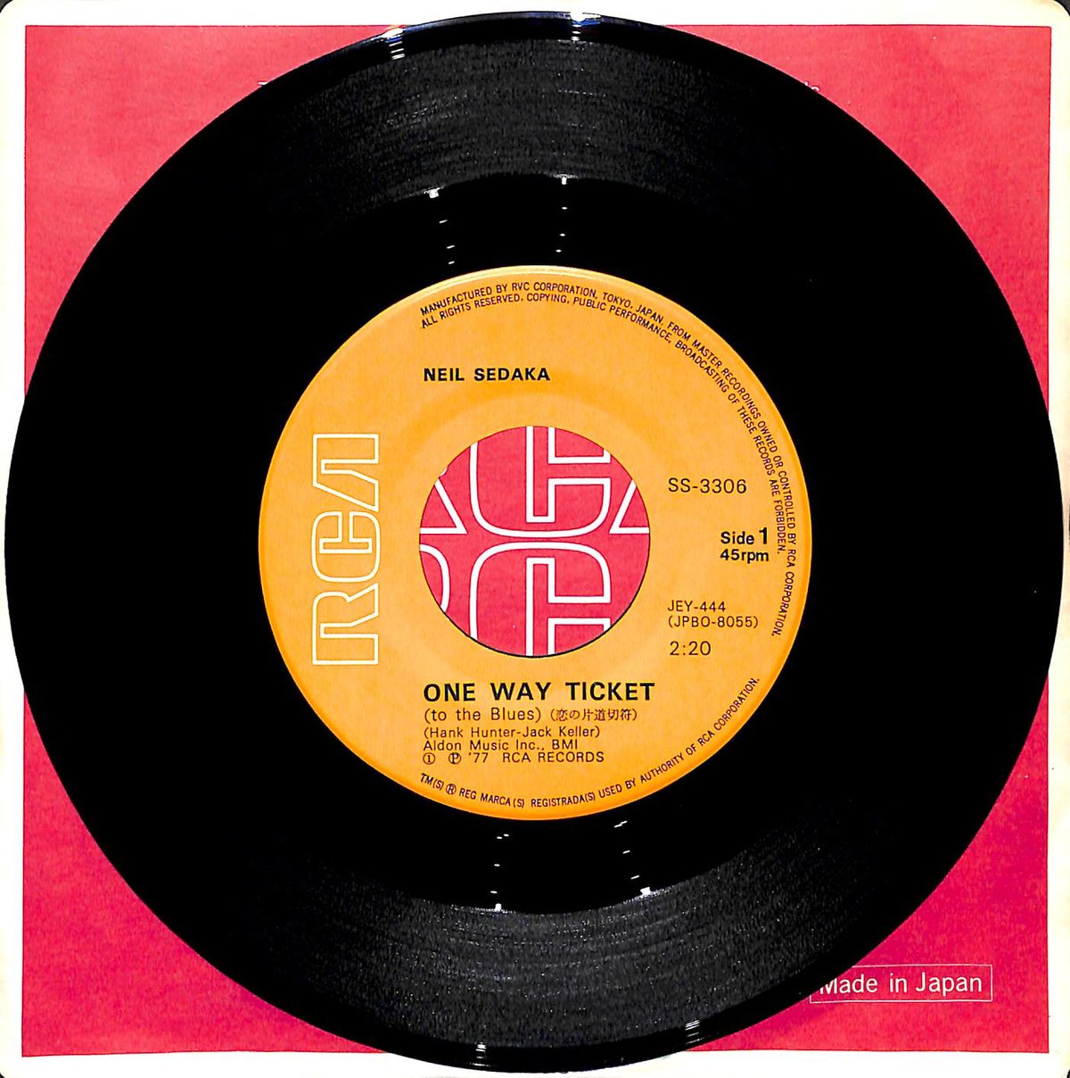 ニール・セダカ / 恋の片道切符,恋の日記［※日本盤 品番:SS-3306