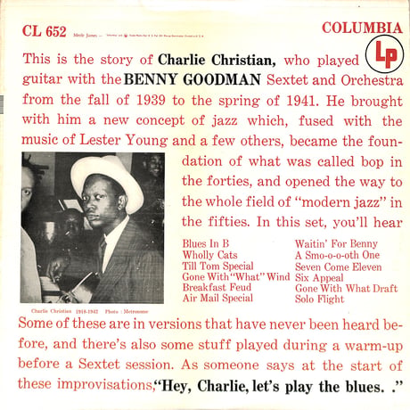 チャーリー・クリスチャン / With The Benny Goodman Sextet And Orchestra (USプレス)（LPレコード）