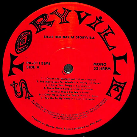 ビリー・ホリデイ / Billie Holiday At Storyville［※国内盤,品番:PA-3113(M)］(LPレコード)
