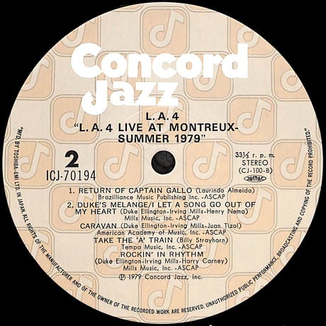 LA4 / ライヴ・アット・モントルー [※国内盤,品番:ICJ-70194］(LPレコード)