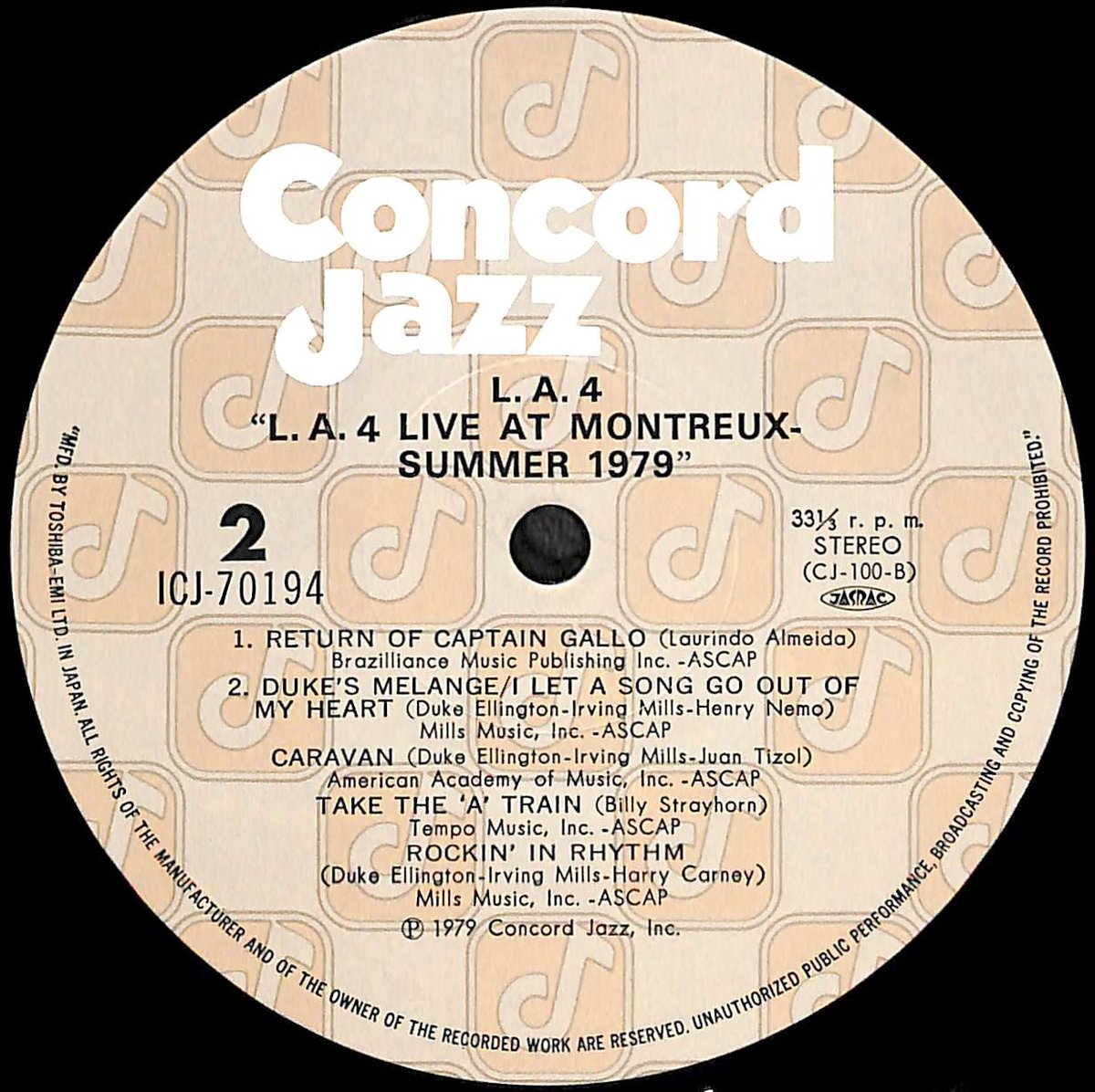 LA4 / ライヴ・アット・モントルー [※国内盤,品番:ICJ-70194 LA4 / ライヴ・アット・モントルー [※国内盤,品番:ICJ-70194