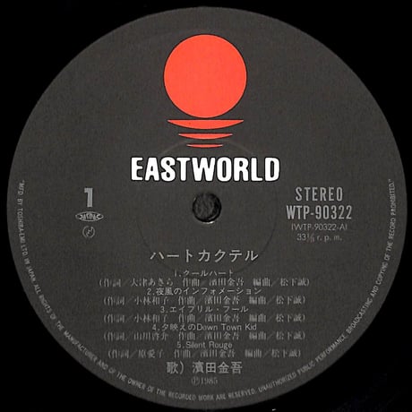 濱田金吾 / ハートカクテル［※国内盤,品番:WTP-90322］(LPレコード)
