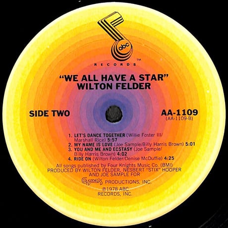 ウィルトン・フェルダー / We All Have A Star [※輸入盤,生産国:US,品番:AA-1109］(LPレコード)